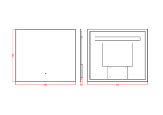 Зеркало с подсветкой Armadi Art 543-080-CR 80 см хром